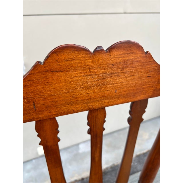 Antique New England Bannister-Back Side Chair, New England, Circa 1750's For Sale - Image 11 of 12