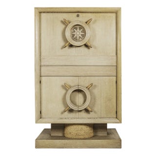 Nautical Bar Cabinet in the style of Charles Dudouyt, 1940s For Sale