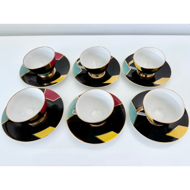Mid-Century Modern 1960s Avant-Garde Espresso Coffee Set From 60's for 6 People - Set of 12 For Sale - Image 3 of 12