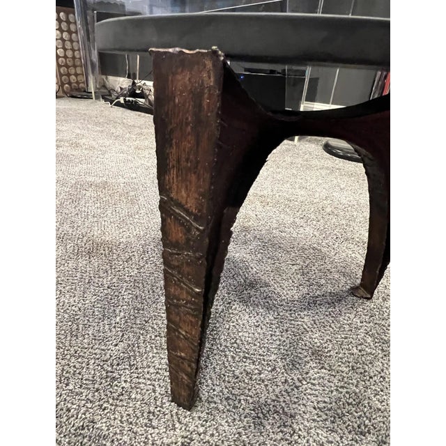 1960s Paul Evans Slate & Sculpted Metal Table For Sale - Image 10 of 13
