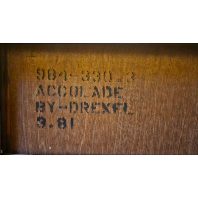 Brown Vintage 1980s Drexel Acolade End Table For Sale - Image 8 of 8