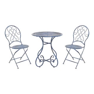 Adriel 3 Piece Bistro Set - Mossy Blue For Sale