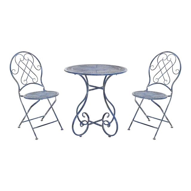 Adriel 3 Piece Bistro Set - Mossy Blue For Sale