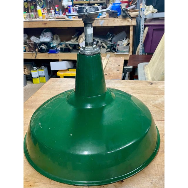 Offered is a vintage industrial style light made by the Benjamin Electric Manufacturing Company. It is one of eight that...
