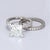 Early 21st Century Platinum Verragio Engagement Ring Set With Lab-Grown 3ct Princess Diamond Center, Size 4.25 For Sale - Image 5 of 5