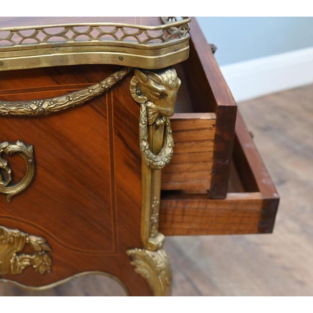 Antique French Louis XV Kingwood Commode, 1890 For Sale - Image 6 of 7