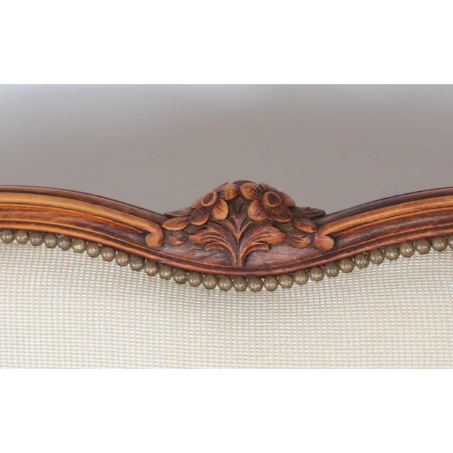 Beige Mid-Century Louis XV Style Sofa For Sale - Image 8 of 9