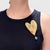 Modern Vintage Handmade BillyBoy* Gold Heart With Face Brooch, 1985 For Sale - Image 3 of 14
