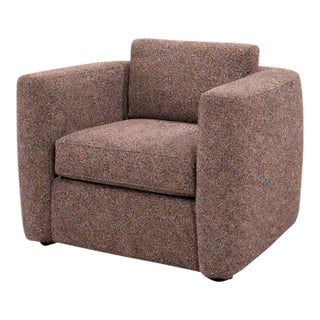 Swivel Chair in Performance Tweed For Sale