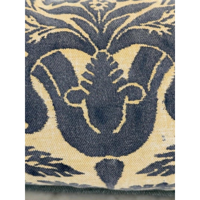 Navy Blue Custom Fortuny Lumbar Pillows by Melissa Levinson, Linen & Cotton, Usa For Sale - Image 8 of 14
