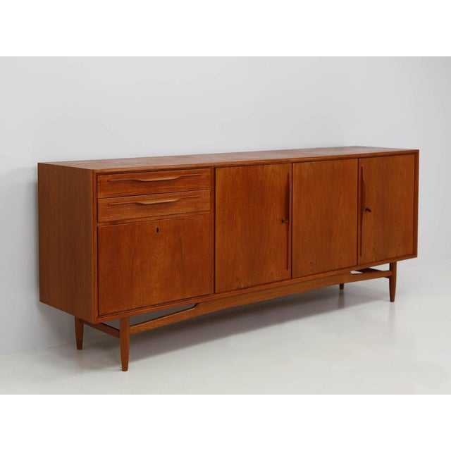 Brutalist Swiss Design Sideboard in Teak, 1960s For Sale - Image 3 of 12