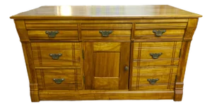 Eastlake Victorian Washboard Sideboard on Wheels