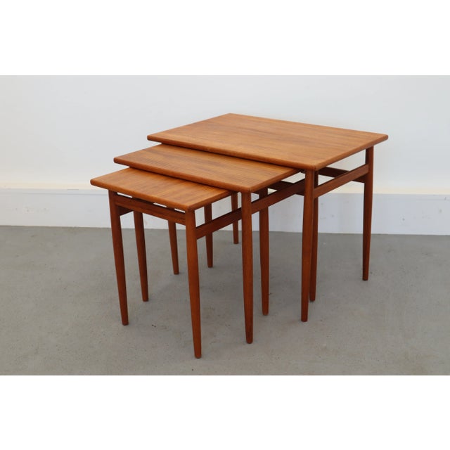 Mid-Century Teak Nesting Tables, 1960s, Set of 3 For Sale - Image 6 of 12