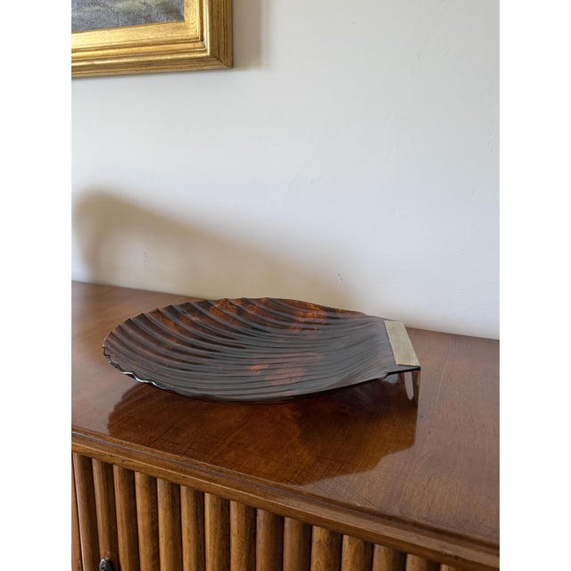 Hollywood Regency Shell-Shaped Centerpiece, Italy, 1970s For Sale - Image 10 of 17