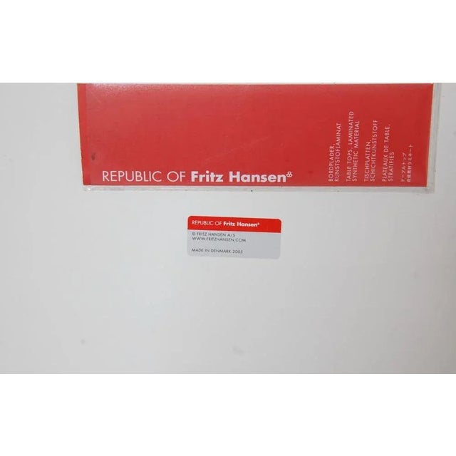 Fritz Hansen White Café Table by Arne Jacobsen for Fritz Hansen, 2000s For Sale - Image 4 of 5