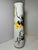 Tall hand-painted porcelain vase decorated with flowering vine motifs in black and yellow enamels. Features calligraphic...