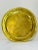 1970s Round Brass Display Tray With Engraved Flowers and Scalloped Rim For Sale - Image 5 of 8