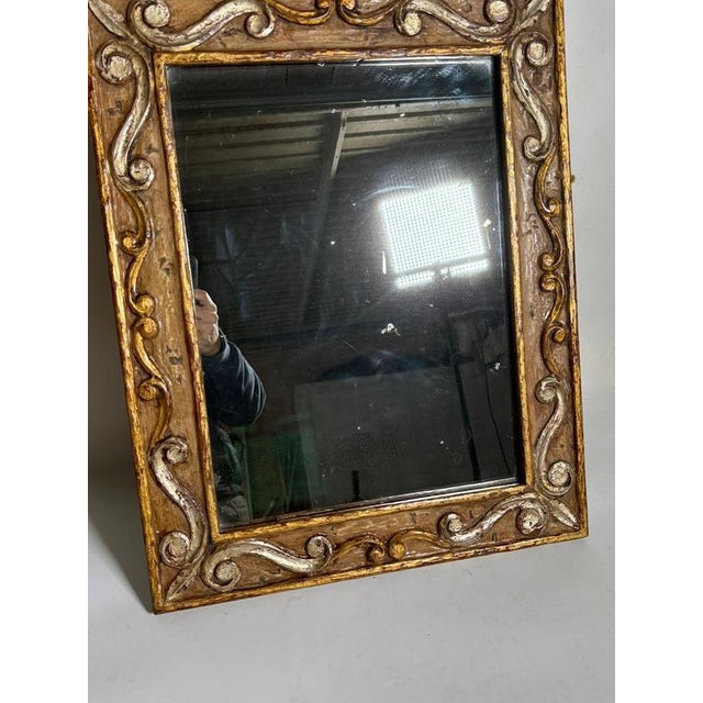 Patinated Wood Mirror, France, 20th Century For Sale - Image 8 of 9