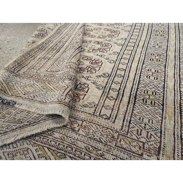 Ivory Galerie Shabab Collection Tribal Mid-20th Century Handmade Central Asian Turkoman Accent Rug For Sale - Image 8 of 8