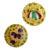 Vintage French Parry & Vieille Majolica Fruit (Plum & Pear) Plates in the Style of De Serreguemines- Set of 2 For Sale