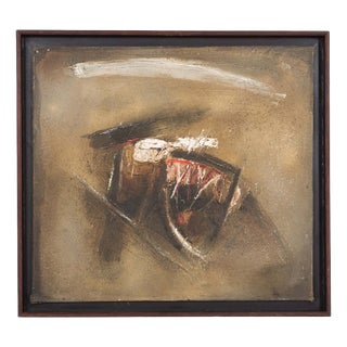 Vito Montanari, Abstract Composition, 1990s, Oil Painting on Canvas, Framed For Sale