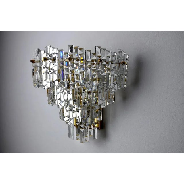 Hollywood Regency 3-Tier Sconce from Kinkeldey, Germany, 1970s For Sale - Image 3 of 9
