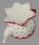 Raspberry Red Vintage Fairytale Magenta Red & White Porcelain Polka-Dot Star Base Tea Pot For Sale - Image 8 of 9