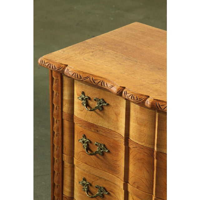 Small Brutalist Danish Oak Chest of Drawers, 1960s For Sale - Image 11 of 16