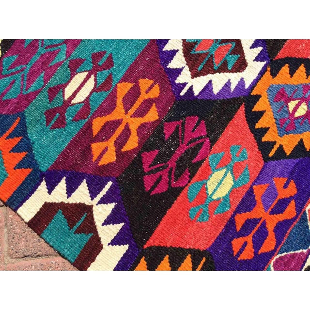 Colorfull Bohemian Kilim - 37" X 50" For Sale In Raleigh - Image 6 of 11