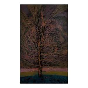Robert Burkert - Vintage Expressionist Abstract Landscape Screenprint, Signed (Unique Work)