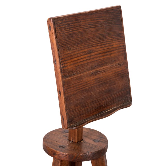 American Primitive Pine Easel & Stand, 19th Century For Sale In Savannah - Image 6 of 9