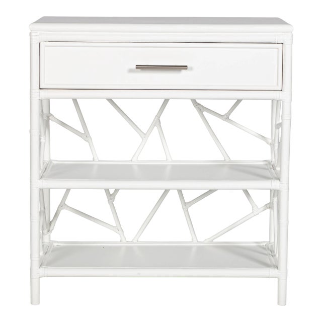 Tiffany End Table in White For Sale