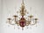 Antique 6 Light Shimmering Oxblood Empire Brass Cut Lead Crystal Chandelier ~ Rewired ~ Restored ~ Rejuvenated ~ Ready to Hang ~ For Sale - Image 12 of 12