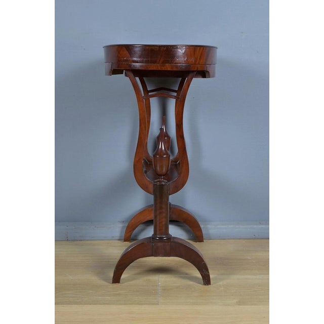 Brown Empire Mahogany Burl Trinket Tray Table, Early 19th Century For Sale - Image 8 of 16