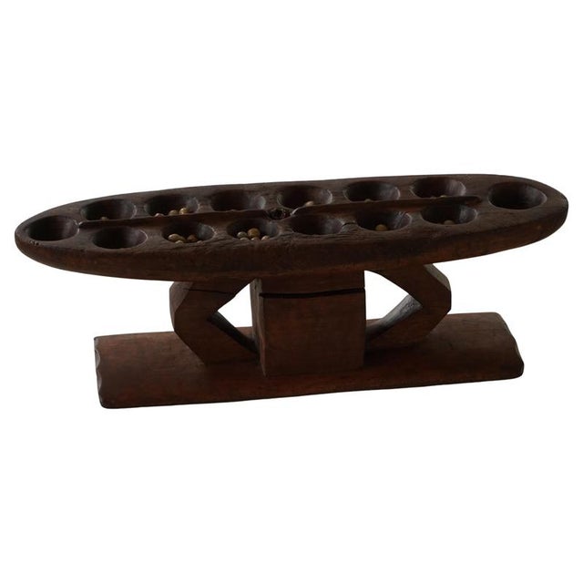 Mid-Century African Hand-Carved Wooden Mancala Game Board, 1950s For Sale - Image 18 of 18