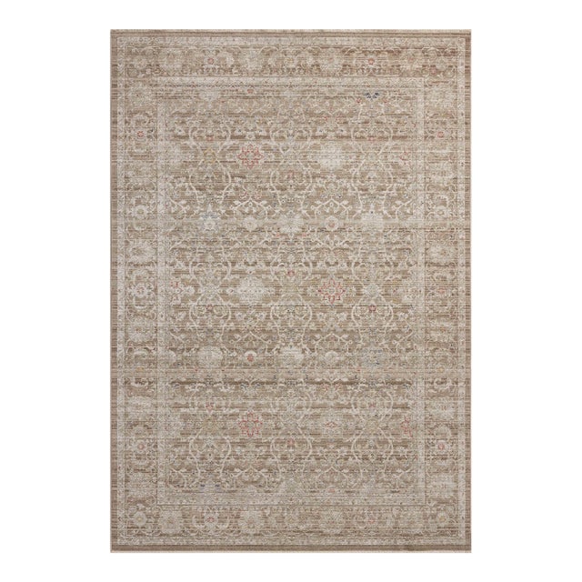 Chris Loves Julia x Loloi Ida Bark / Multi 7'-10" x 10' Area Rug For Sale
