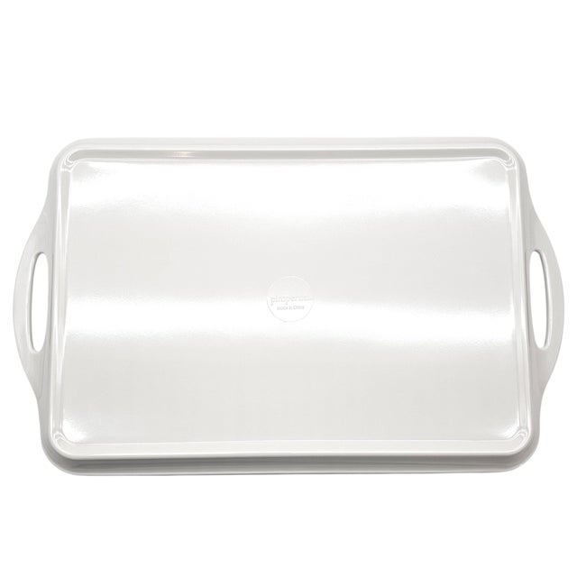 Green Spode “Christmas Tree” Pimpernel Holiday Melamine Serving Trays – Set of 2 For Sale - Image 8 of 10