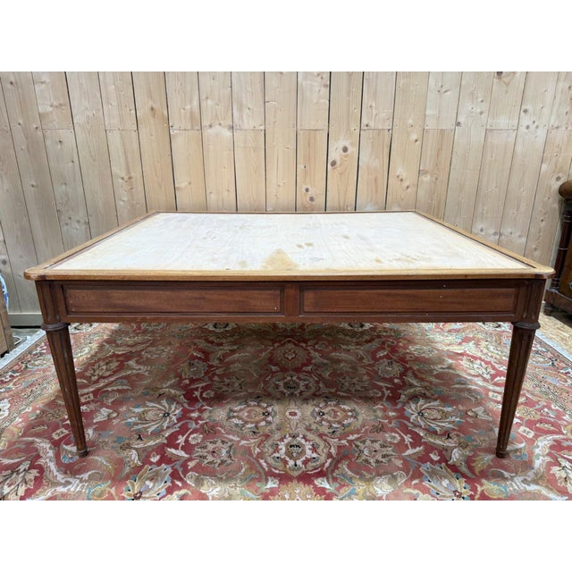 1950s Louis XVI Style Stained Beech Flat Desk, 1950s For Sale - Image 5 of 5
