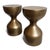 Brass Brass Finish Modern Hourglass Side Table For Sale - Image 8 of 9