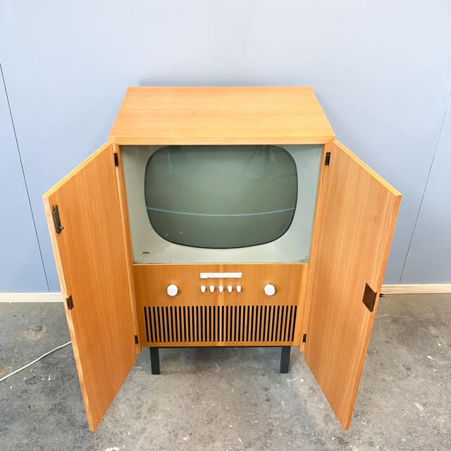 Bauhaus Television Cabinet HFS 2 by Herbert Hirche for Braun, 1960s For Sale - Image 11 of 14