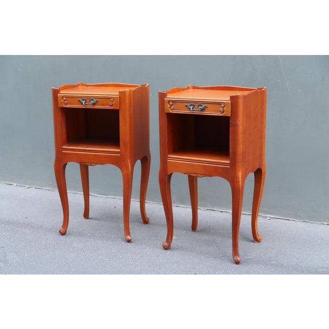 Pair of French Louis XV Style Side Tables Nightstands For Sale - Image 14 of 14