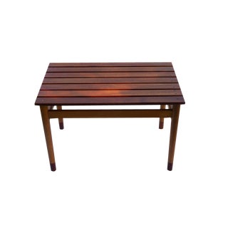 Vintage Danish Teak and Beech Side Table, 1950s For Sale