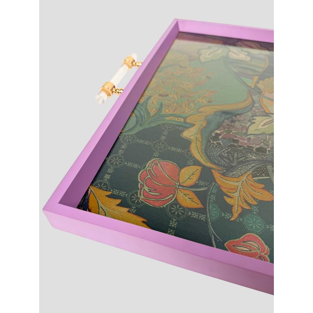 Textile Osborne & Little Trebah Velvet Tray Acrylic Handles For Sale - Image 7 of 10