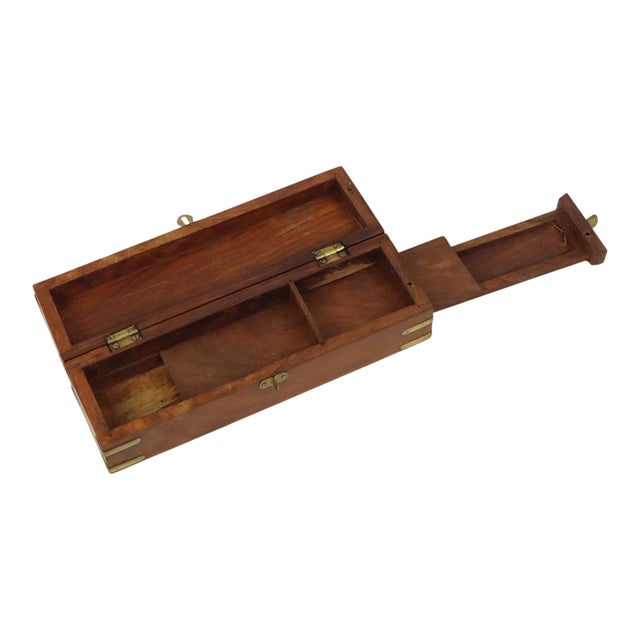 Anglo-Indian Hardwood Pen Box in Brass For Sale - Image 5 of 11