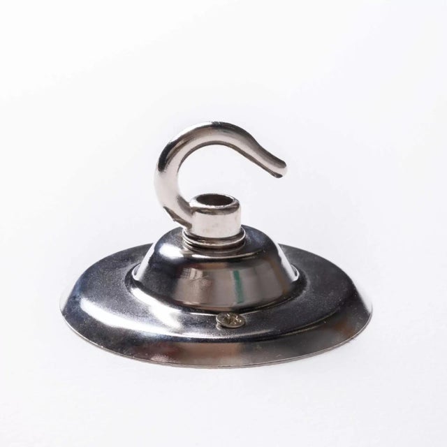 Round Clear Glass Pendant Lamp, 1950s For Sale - Image 8 of 13