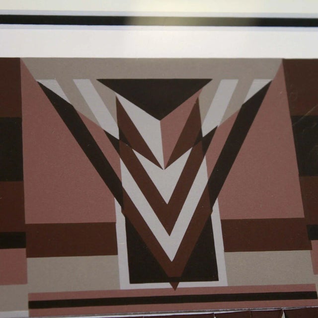 Rick Tunkel Postmodern Op Art Abstract Geometric 3D Serigraph 35/250 Framed 1981 For Sale - Image 10 of 13