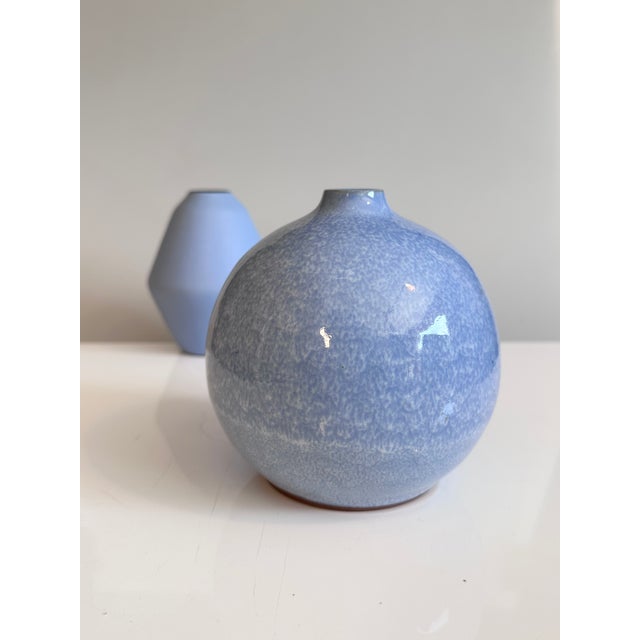 Two handcrafted vases from the traditional Römhild pottery workshop in Thuringia, one of Germany's most important ceramic...