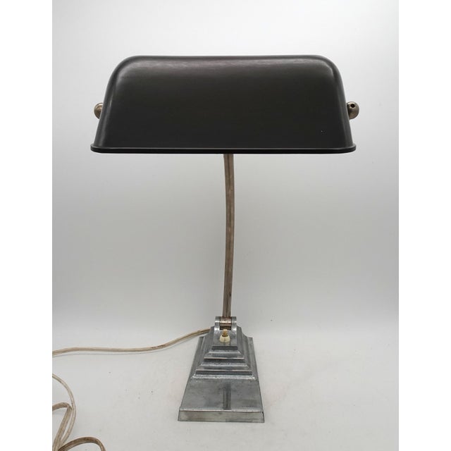 Metal Vintage Bankers Lamp from Erpe, 1920s For Sale - Image 7 of 18
