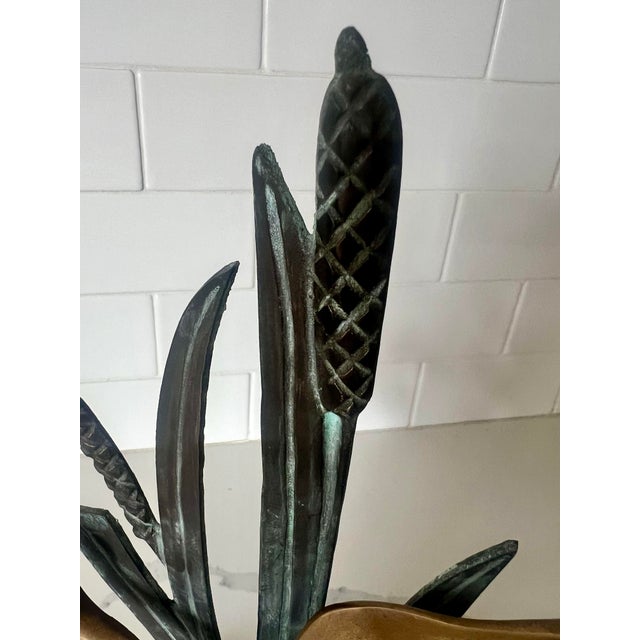 Mid 20th Century Brass and Iron Duck Metal Shelf Sculpture Figurine For Sale - Image 10 of 10