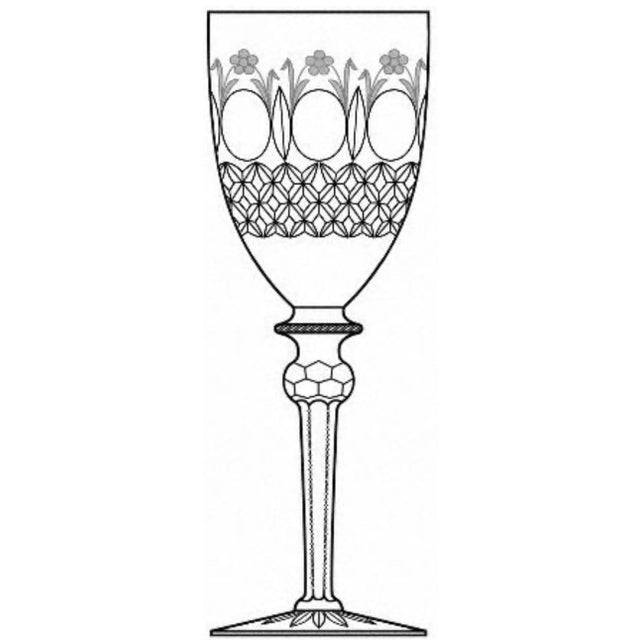 Late 20th Century Late 20th Century Rogaska Queen Wine Glasses Set of 8 For Sale - Image 5 of 17